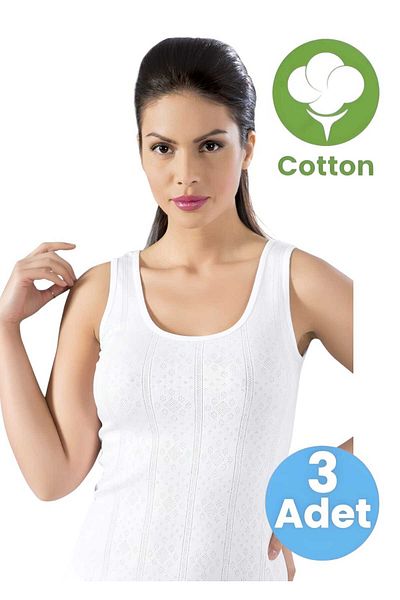 Tezzgelsin Women's 3-Piece Thick Strap Patterned Lilyum Tank Top