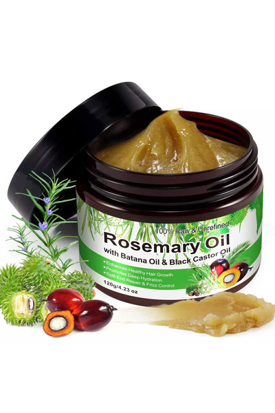 NOVA KISS Ulei premium 3 în 1 cu rozmarin, batană și ricin, 100%, crud pentru...