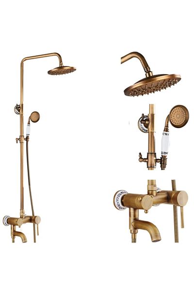 Blackswan Design Shower faucet, Blackswan, Type M40.4, antique bronze model, size 20 cm