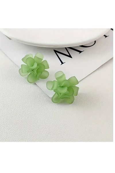 mos&more Matte Green Summer Fashion Women's Earrings