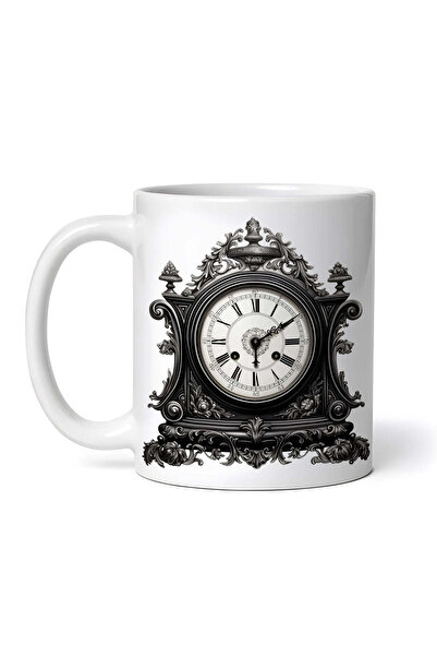 OEM Cană albă personalizată, ceas vintage Anatoli, Inovatix®. 330 ml