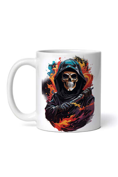 OEM Εξατομικευμένη λευκή κούπα, Skull in War, INOVATIX®. 330ml