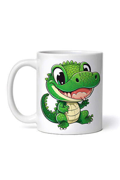 OEM Cană albă personalizată, Crocodile Bavol, INOVATIX®. 330ml