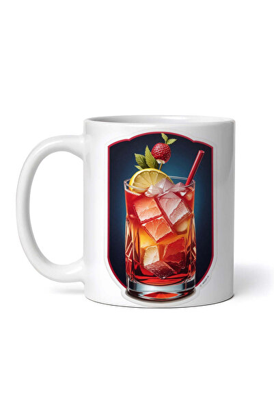 OEM Cană albă personalizată, cocktail Singapore Sling cu gheață și mentă, Ino...