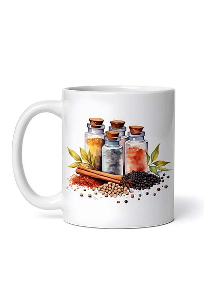 OEM Cană albă personalizată, condimente Sady, Inovatix®. 330 ml