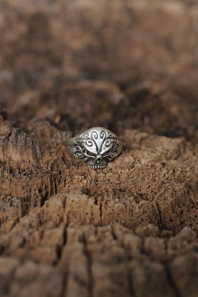 Clariss Adjustable Motif Skull Design Men's Ring