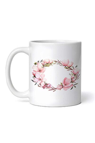 OEM Cană albă personalizată, Coronițe Magnolia, Inovatix®. 330 ml