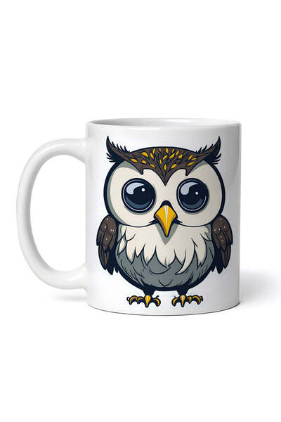 OEM Εξατομικευμένη λευκή κούπα, Bubu Owl, INOVATIX®. 330ml