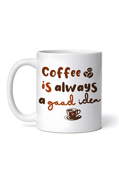 OEM Εξατομικευμένη Λευκή Κούπα, Ο Καφές Είναι Πάντα Μια Καλή Ιδέα, Inovatix®....