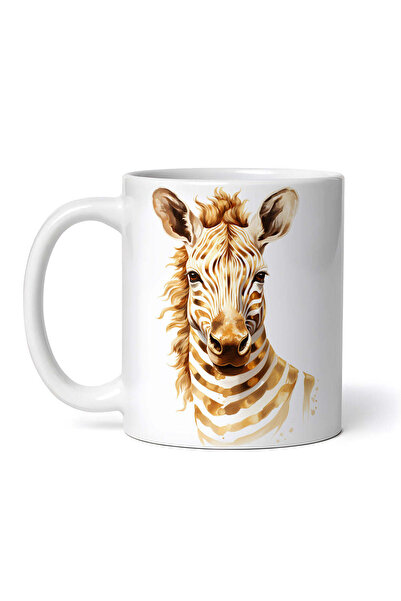 OEM Cană albă personalizată, cap de zebră, INOVATIX®. 330ml