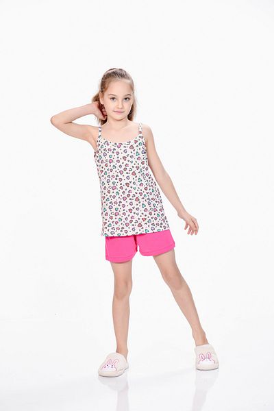 M MOONCOVER Girl's Strappy Pajama Set 100% Cotton Combed Cotton Summer Mother Daughter Set