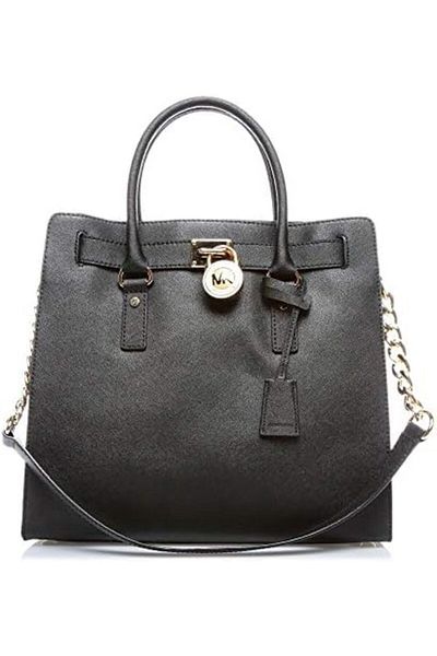 Michael Kors 30s2ghmt3l-001 Hamilton Saffiano Large Tote Bag For Women - Leather, Black
