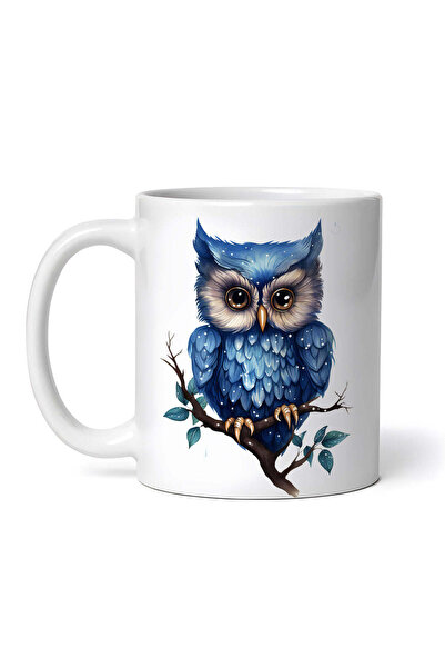 OEM Cană albă personalizată, Bufniță Somnorocită, INOVATIX®. 330ml