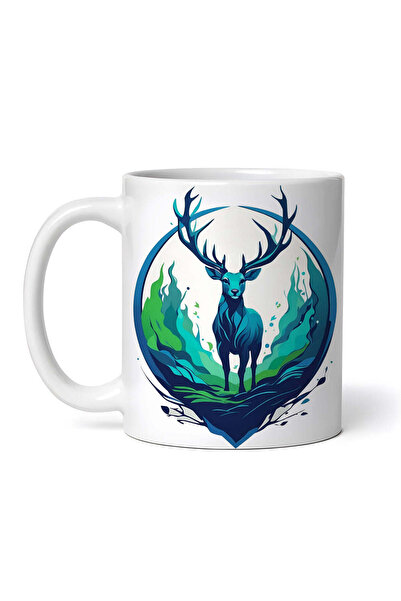 INOVATIX Personalized White Mug, Deer, Inovatix®. 330ml