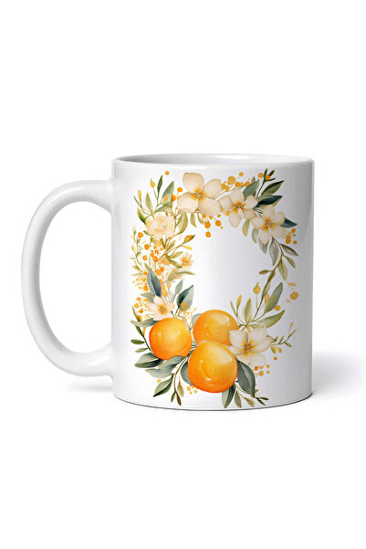 OEM Cană albă personalizată, cunună cu flori de portocal, Inovatix®. 330 ml