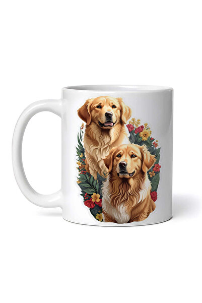 OEM Cană albă personalizată, Golden Retriever, INOVATIX®. 330ml