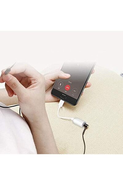 Generic Adapter Cable Usb-c Male To 3.5mm Female Aux Jack For Earphones (WHITE)