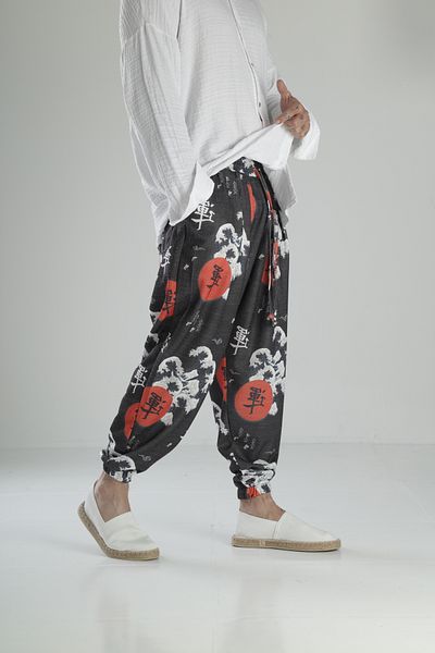 COCOPELLI Chinese Tree Patterned Pleated Half Baggy