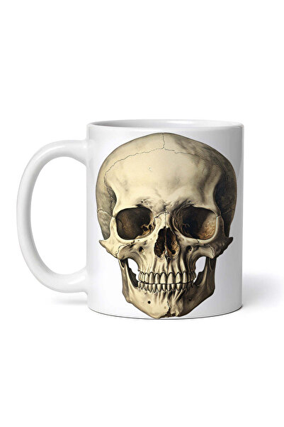 OEM Εξατομικευμένη Λευκή Κούπα, Ανθρώπινο Κρανίο Halloween, Inovatix®. 330ml