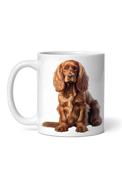 OEM Cană albă personalizată, Cocker Spaniel Spaniol Maro, INOVATIX®. 330ml