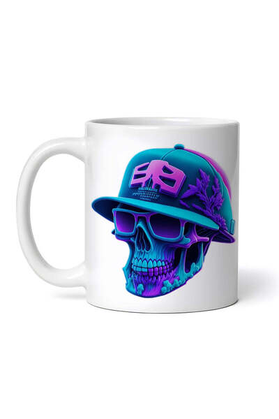 OEM Εξατομικευμένη Λευκή Κούπα, Κρανίο με Καπάκι, Inovatix®. 330ml