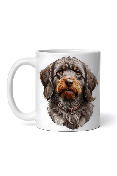 OEM Cană albă personalizată, câine Griffon cu păr sârmos, INOVATIX®. 330ml