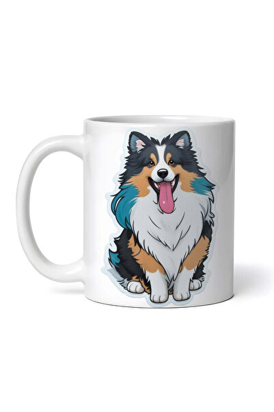 OEM Εξατομικευμένη λευκή κούπα, Σκύλος με γλώσσα έξω, INOVATIX®. 330ml