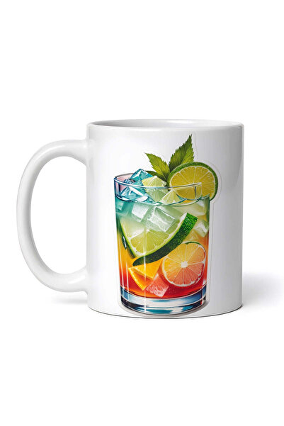 OEM Εξατομικευμένη Λευκή Κούπα, Κοκτέιλ Καϊπιρίνια με Μέντα, Inovatix®. 330 ml