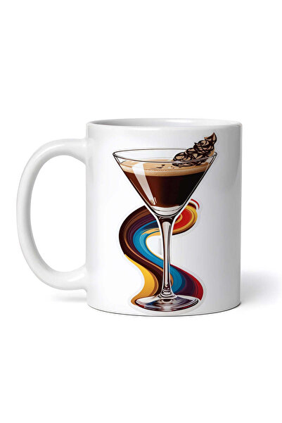 OEM Cană albă personalizată, cocktail espresso martini, INOVATIX®. 330 ml
