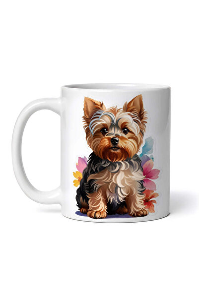 OEM Cană albă personalizată, câine Yorkshire terrier, INOVATIX®. 330 ml