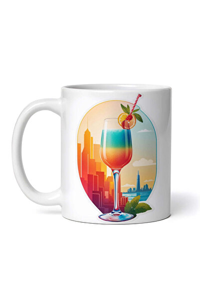 OEM Εξατομικευμένη Λευκή Κούπα, Κοκτέιλ με Καλαμάκι, Inovatix®. 330ml