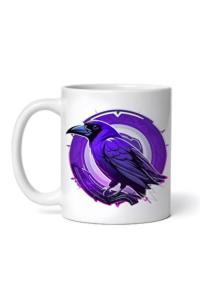 OEM Cană albă personalizată, Cioară pe o creangă, Inovatix®. 330 ml