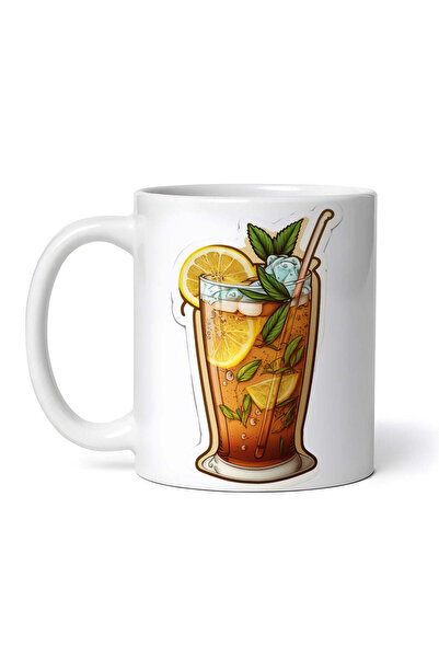 OEM Cană albă personalizată, ceai cu gheață și mentă, Inovatix®. 330 ml