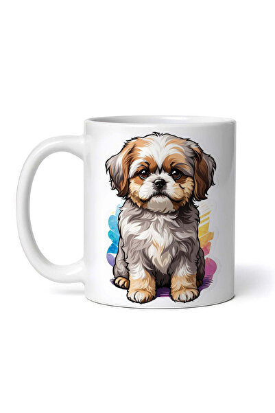 OEM Εξατομικευμένη λευκή κούπα, Σκύλος Shih Tzu, INOVATIX®. 330ml