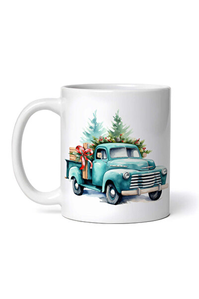 OEM Cană albă personalizată, camion de cadouri de Crăciun, Inovatix®. 330 ml