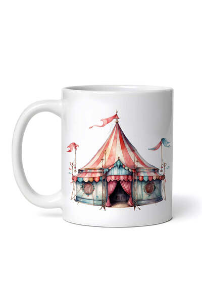 OEM Cană albă personalizată, Circus Fanion, INOVATIX®. 330ml