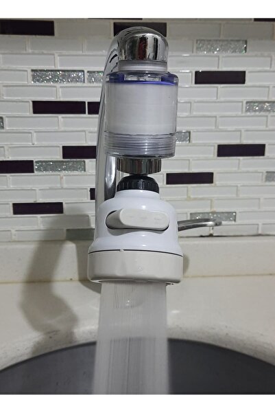 Skygo Filtreli Kireç Önleyici 360 Derece Dönen Hareketli Musluk Başlığı - 3 Fonksiyonlu - Krem