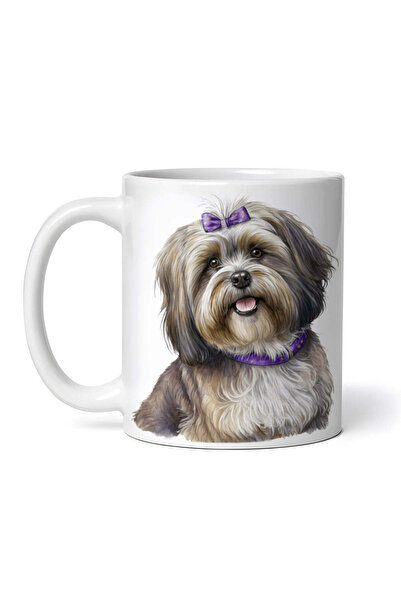 OEM Εξατομικευμένη λευκή κούπα, σκύλος Shih Tzu, INOVATIX®. 330ml