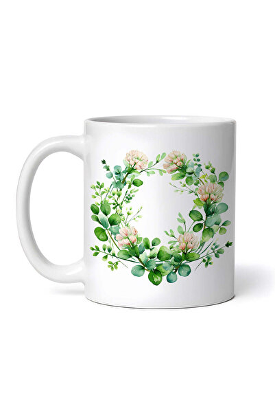 INOVATIX Personalized White Mug, Clover Wreath, Inovatix®. 330ml