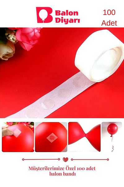 BALON DİYARI 100Pcs Balloon Adhesive Tape