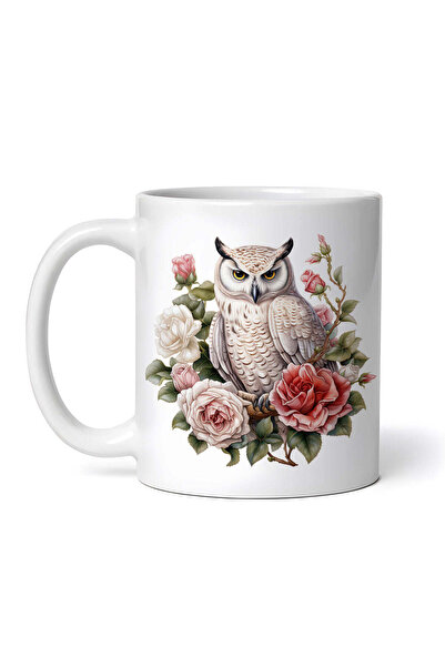 OEM Cană albă personalizată, Bufniță Angry, INOVATIX®. 330ml