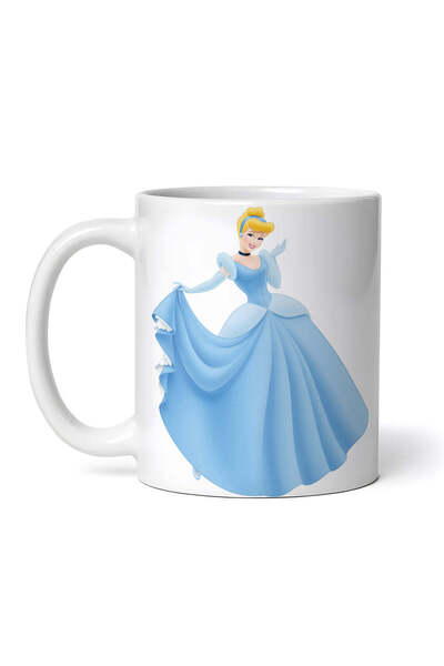 OEM Cană albă personalizată, Cenușăreasa îmbrăcată frumos, INOVATIX®. 330ml