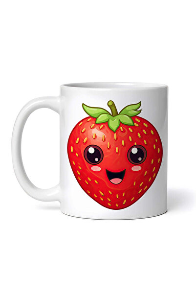 OEM Cană albă personalizată, căpșuni cu ochi, Inovatix®. 330 ml