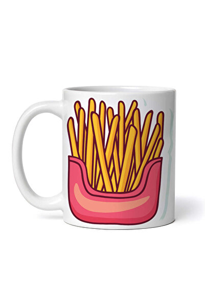 OEM Εξατομικευμένη Λευκή Κούπα, Τηγανητές Πατάτες, Inovatix®. 330ml