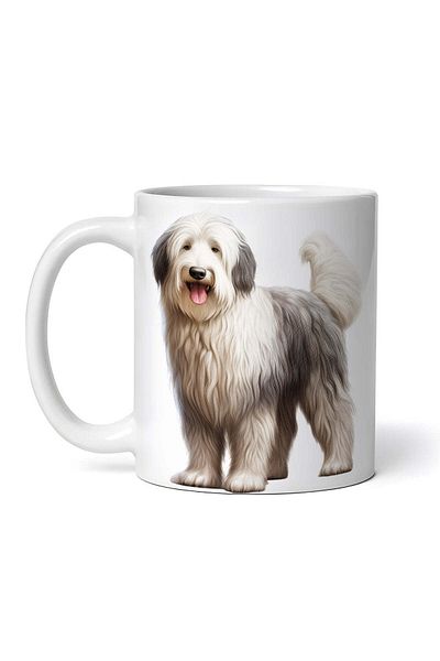 OEM Cană albă personalizată, Ciobănesc Englez, Inovatix®. 330 ml