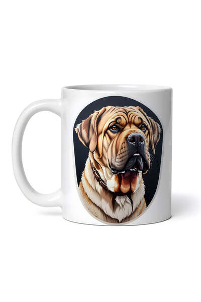 OEM Cană albă personalizată, câine Mastiff, INOVATIX®. 330ml