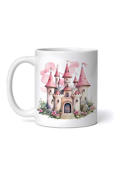 INOVATIX Personalized white mug, Pink Castle, INOVATIX®. 330ml