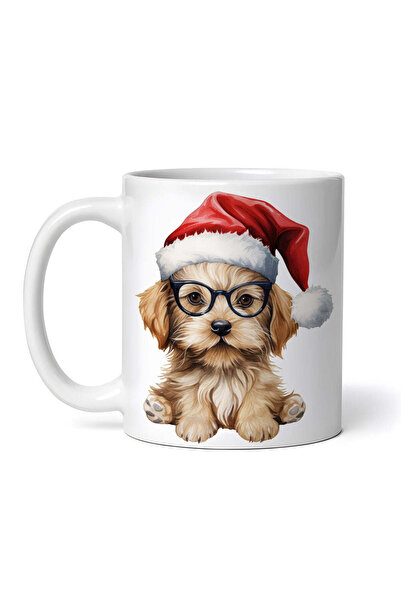 OEM Cană albă personalizată, Relaxed Christmas Dog, INOVATIX®. 330ml