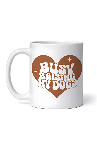 OEM Εξατομικευμένη λευκή κούπα, Busy raiding my dogs, INOVATIX®. 330 ml