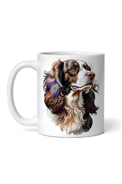 OEM Cană albă personalizată, bust de câine Springer Spaniel, Inovatix®. 330 ml
